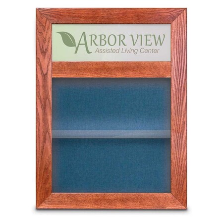 United Visual Products Outdoor Enclosed Combo Board, 48"x36", Gold Frame/Green & Keylime UVCB4836ODG-GREEN-KEYLIME
